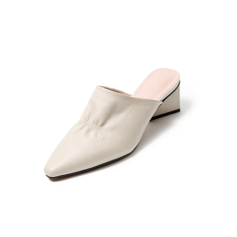 Summer New Style Baotou Mid-heel Chunky Heel Sandals To Wear Outside