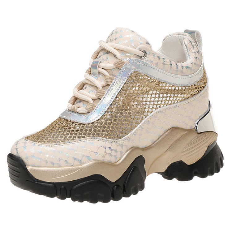 Women's Lace Thickness Breathable Mesh Daddy Shoes