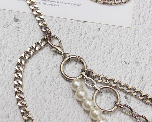 Fashion All-match Pearl Waist Chain Decoration Dress With Skirt Thin Belt Accessories