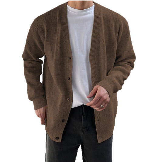 Springautumn Knit Cardigan Mens Jacket