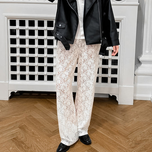 Women's Hollow Lace Trousers