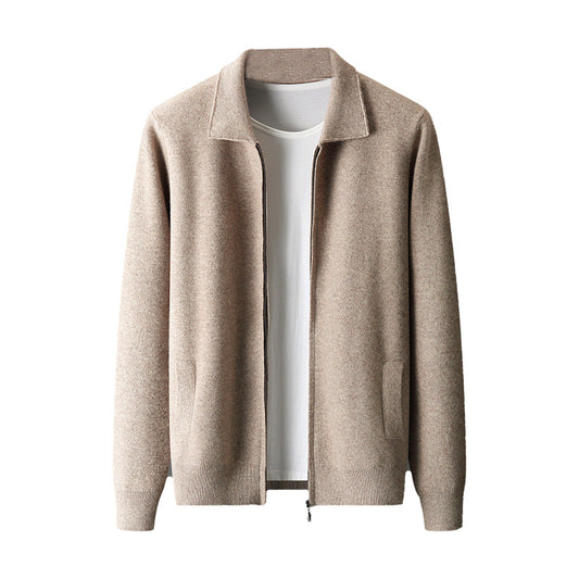 Men's Autumn And Winter Wool Knit Cardigan Loose Outer Wear