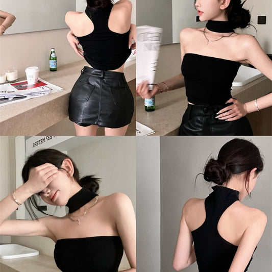 Women's Tight-fitting One-neck Summer Sleeveless Halterneck Vest
