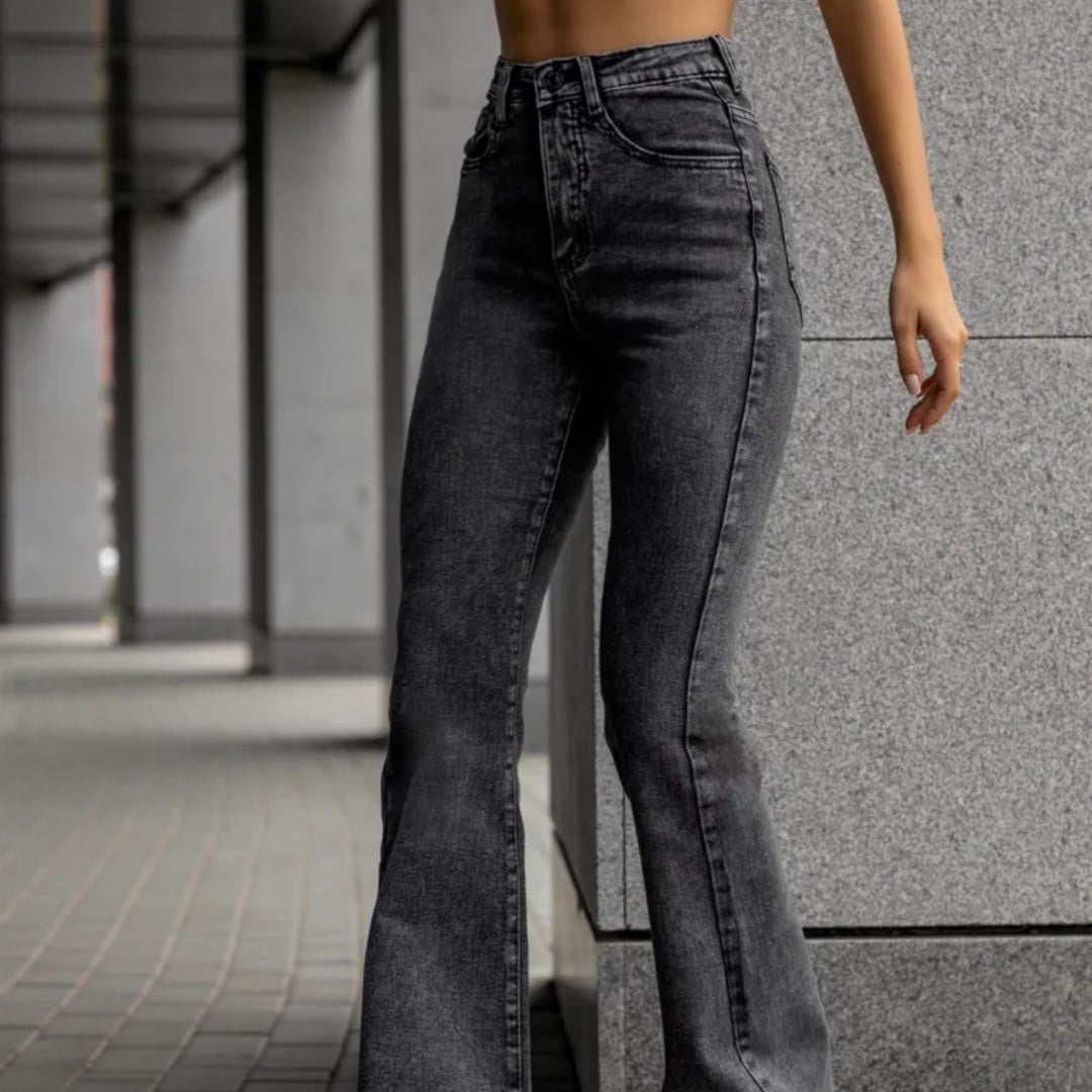 Alsidige casual nye trompetjeans til kvinder