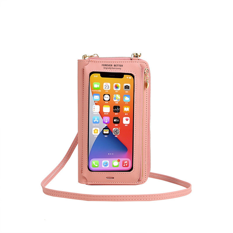Women's Touch Screen Phone Bag Crossbody Transparent Mini