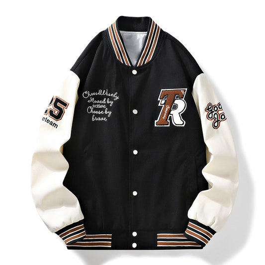 Men's All-match Fashion Loose Couple Baseball Uniform Coat