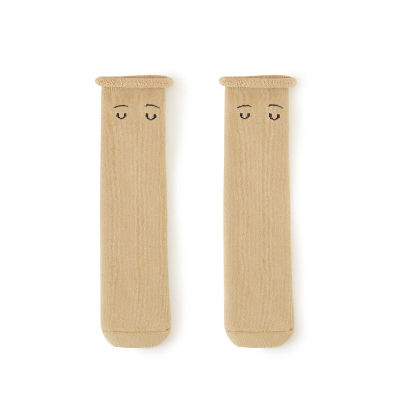 Children's Socks Autumn And Winter Thickening Plus Pile Loop Long Tube