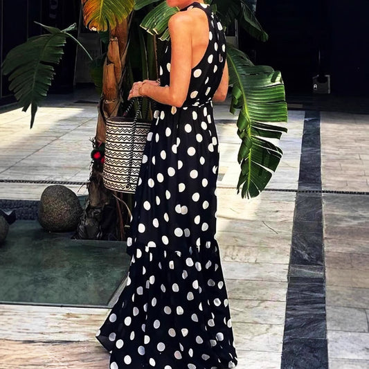 Women's Halterneck Printed Fashionable Dress