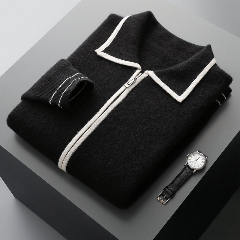 Men's Lightly Mature Cardigan Coat Woolen Sweater
