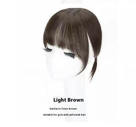 3d French Air Bangs Wig Set Female Head Seamless