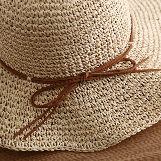 Women's Straw Versatile Travel Sunshade Beach Hat