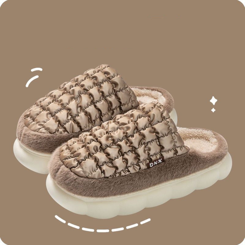 Student Dormitory Men's Thick Sole Fleece Bread Shoes