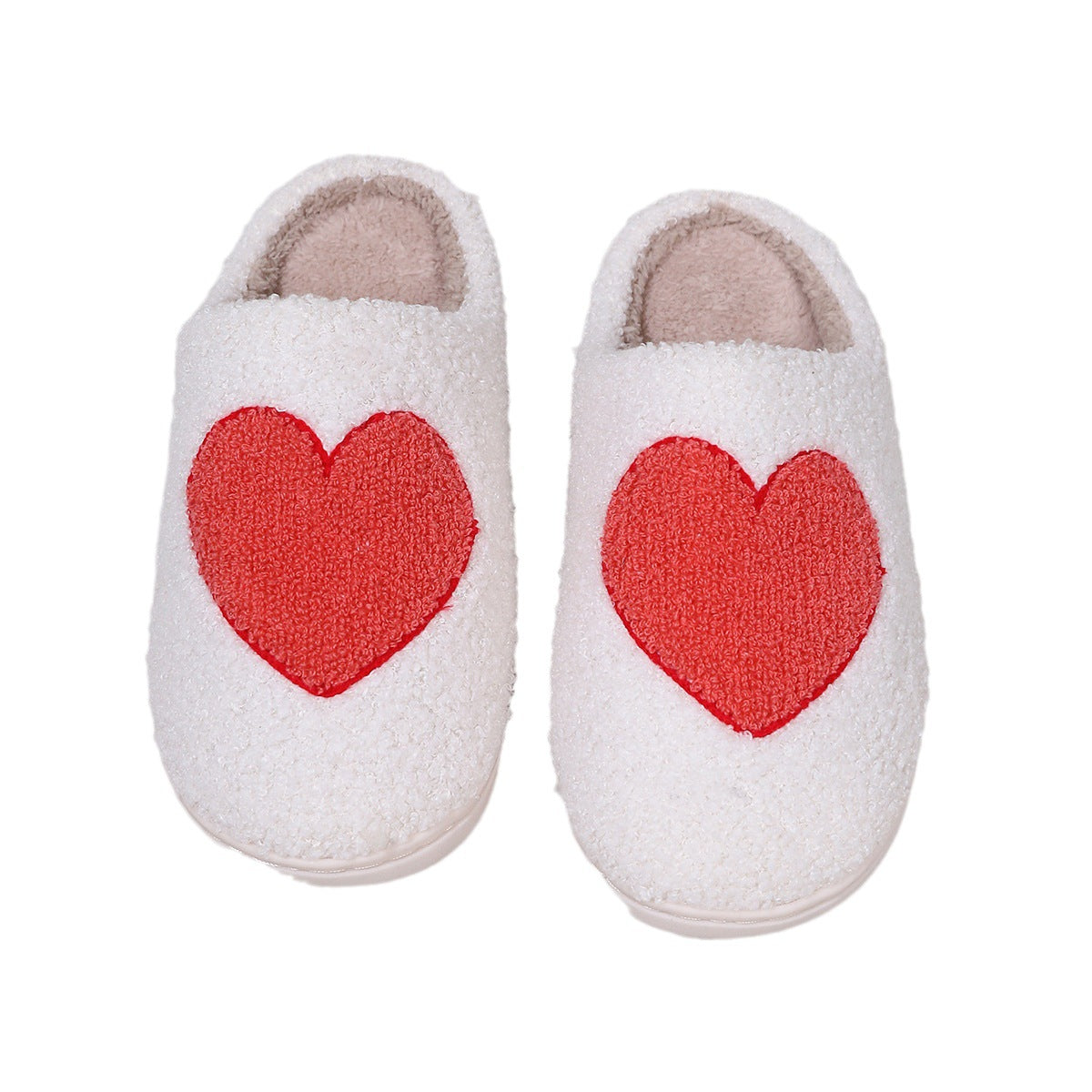 Warm Indoor Cartoon Big Love Cotton Slippers