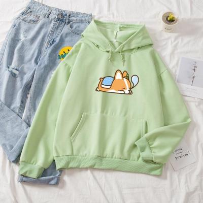 Plus Size Hoodie Custom Advertising Shirt Corgi Print