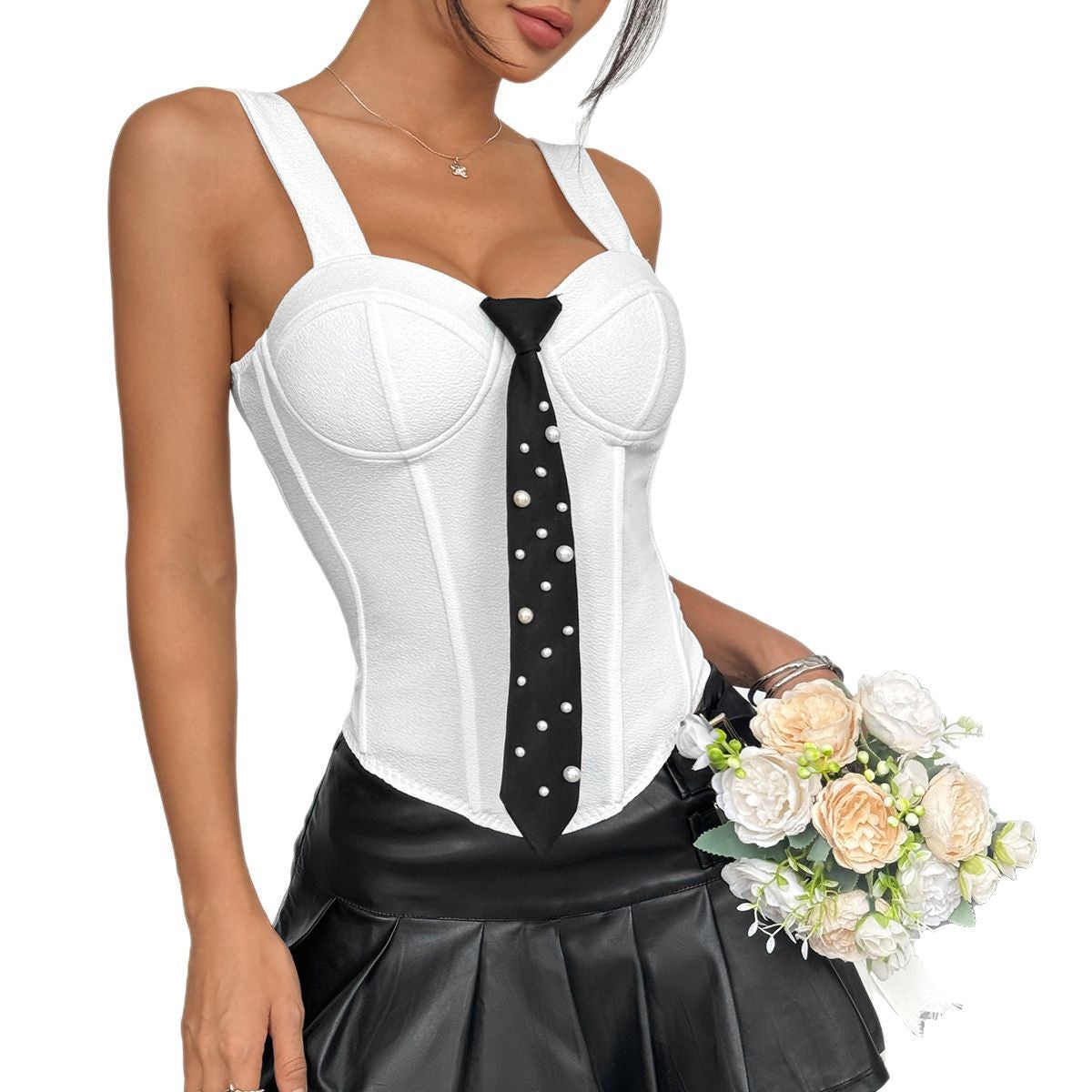 Fishtail-neckline Outerwear Camisole For Women