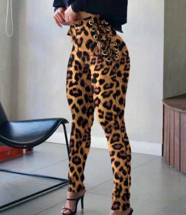 European And American Houndstooth Waist Side Eyelet Tights