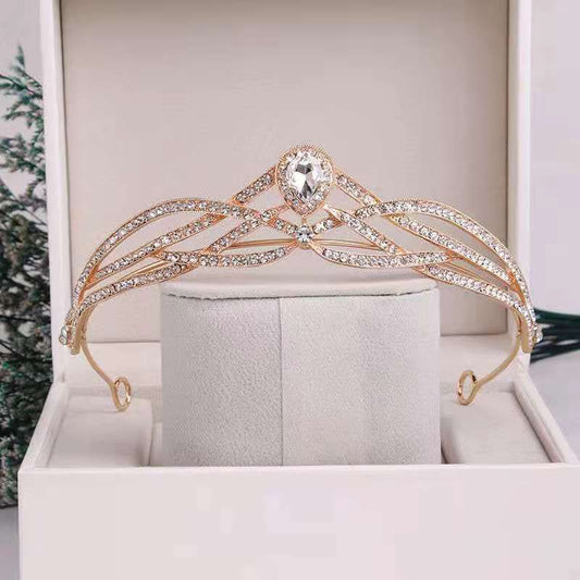 Temperament Zircon Inlaid Crown Hoop