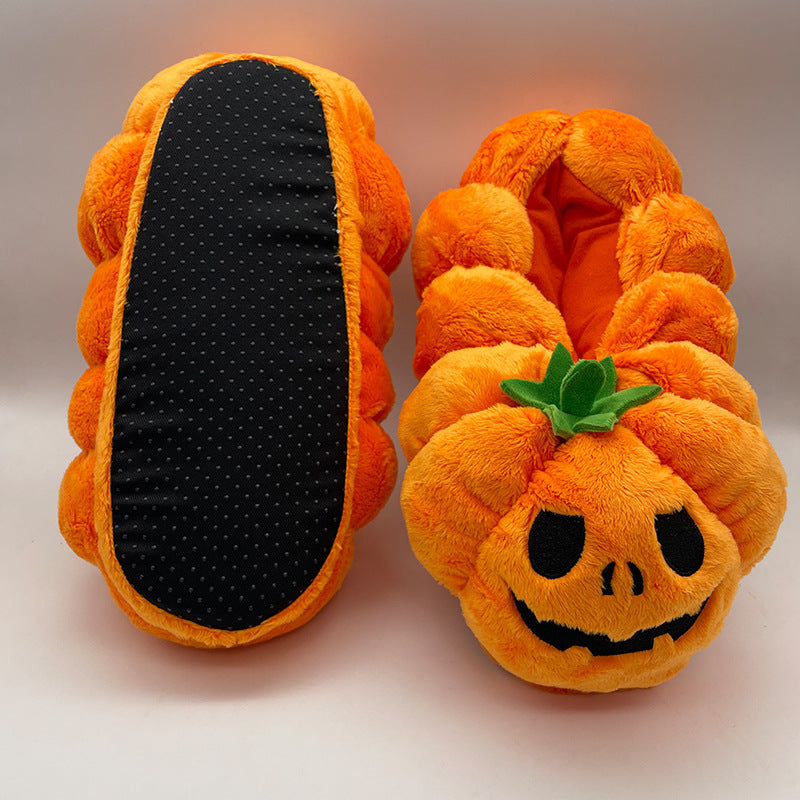 Kvinders Hjem Soveværelse Halloween Græskar Plys Hjemmesko
