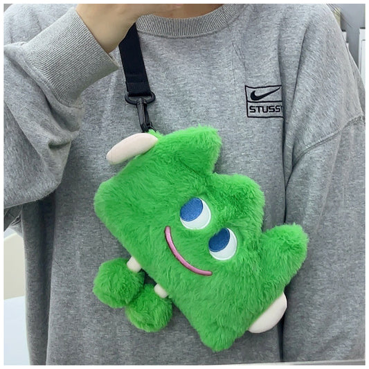 Emotional Straw Mobile Phone Bag Cute Plush Crossbody Bag Female