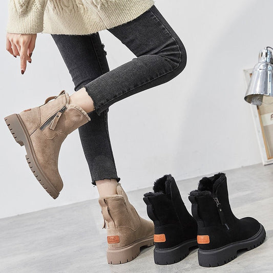 Womens Thick Insulated Snow Boots With Sherpa Lining
