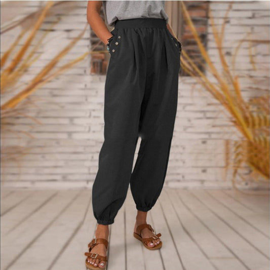 Vintage Polyester Cotton Women's Casual Bloomers