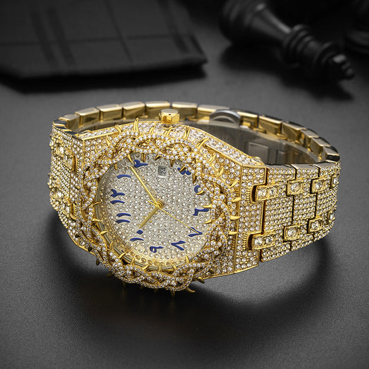Personalized Mesh-design Inlaid Quartz Fashion Watch