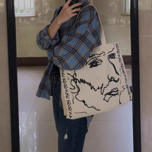 One-shoulder Art Student Commuting To Work Summer Girl Thick Canvas Bag