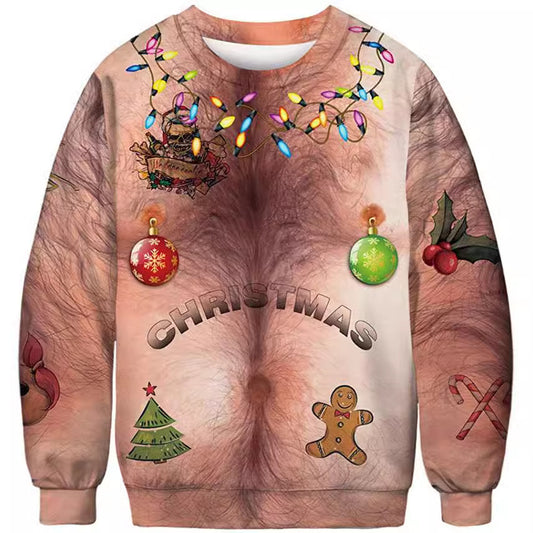 Halloween Digitalprintet Rundhalset Sweater Til Mænd Og Kvinder