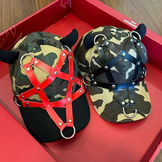 Duck Tongue Personality Original Camouflage Five-pointed Star Hat