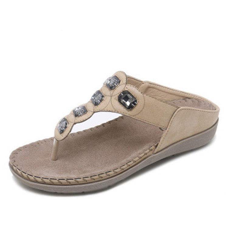 Women's Sandals Bohemian Rhinestone Large Size Flats