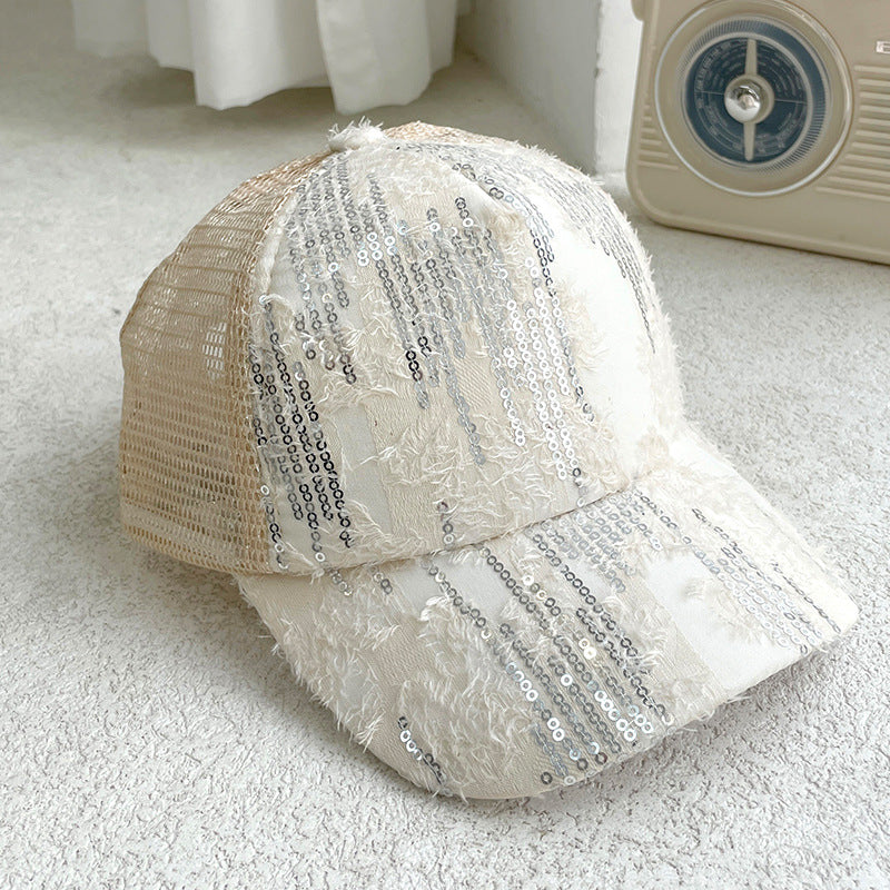 Breathable Sunscreen Feather Sequin Sunshade Hat