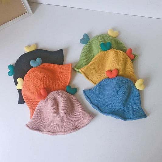 Cute Spring And Autumn Knitted Bucket Hat