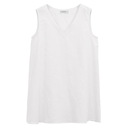 Women's Pure Linen V-Neck Sleeveless Tank Top