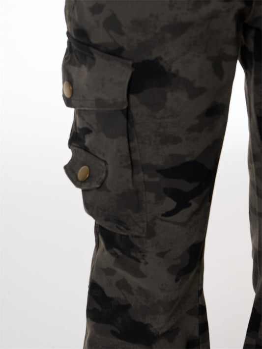American Retro Camouflage Multi-pocket Cargo Pants