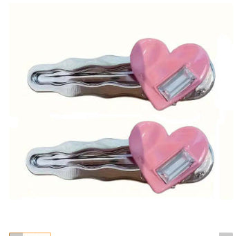 White Love Crystal Duckbill Clip Female Temperament