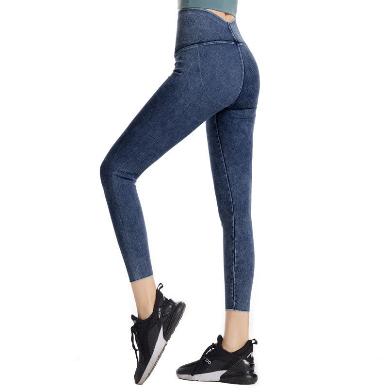 Women's Elastic High Waist Abdominal Hip Lift Yoga Pants