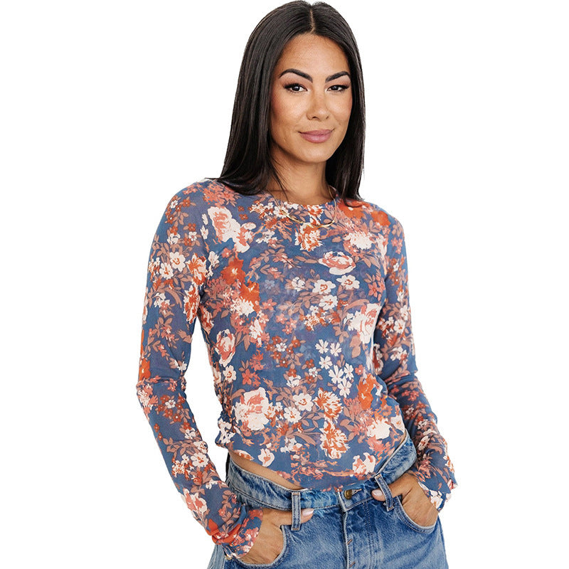 New Autumn Womens Crew-Neck Pullover Base Layer Top
