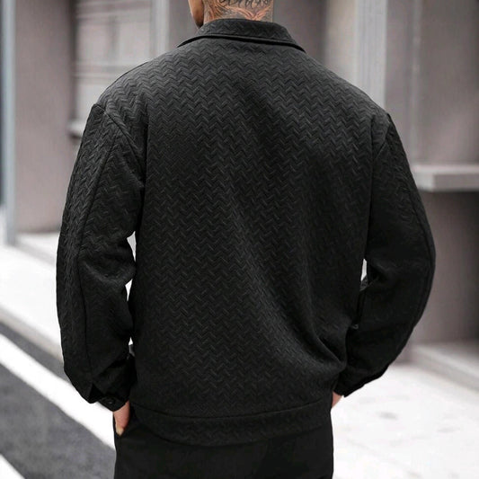 Men's Casual Jacquard Large-pocket Jacket
