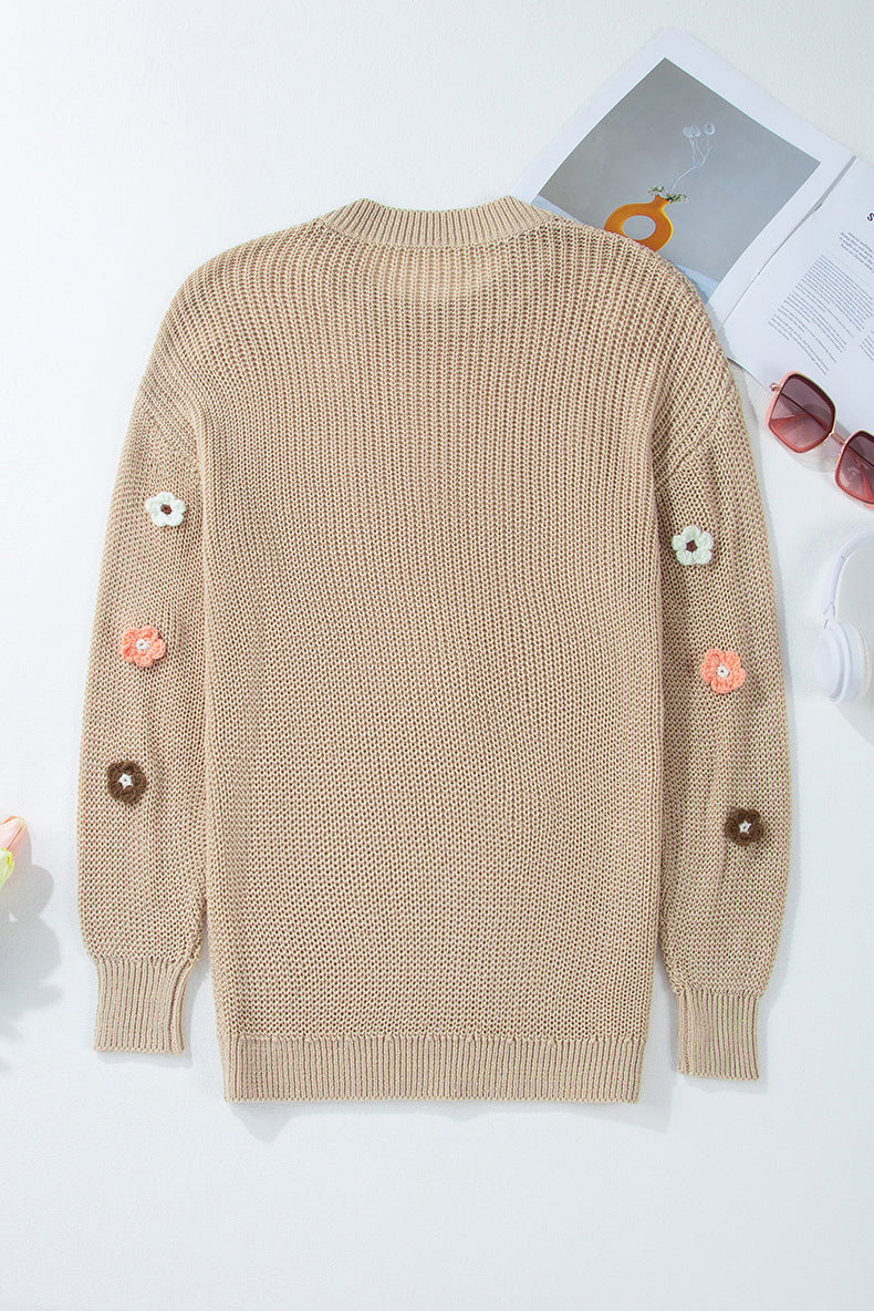 Autumn New Round Neck Knitted All-matching Loose Sweater