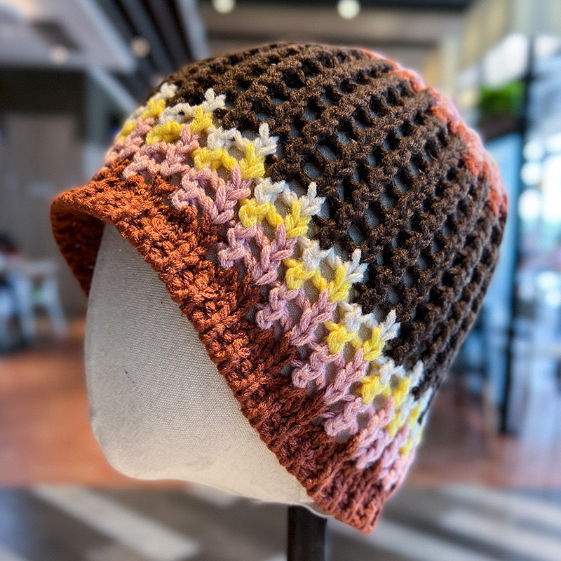Women's Handmade Knitted Earflaps Woolen Cap