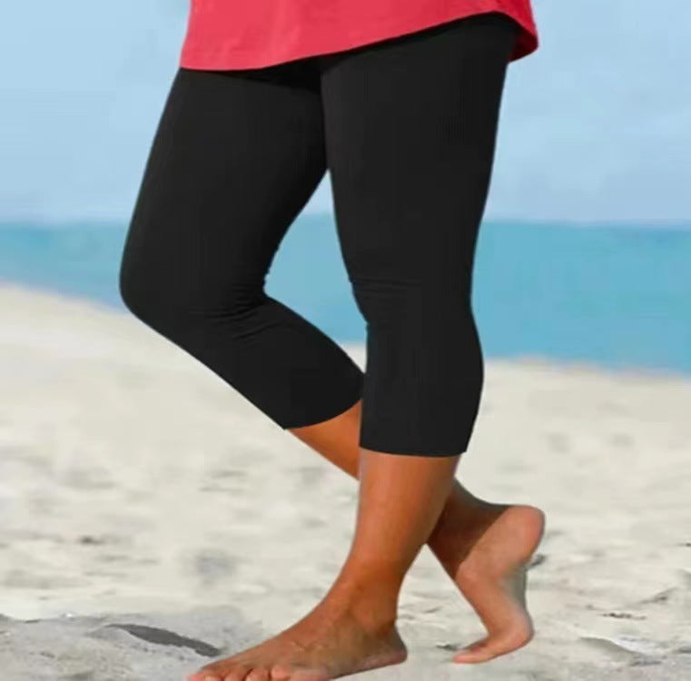 Sommer Leggings til Kvinder - Ensfarvede og Afslappede