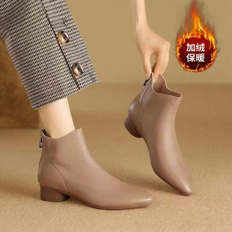 Women's Thick Bottom Vintage Martin Boots Women's Mid-calf Soft Bottom Wholesale