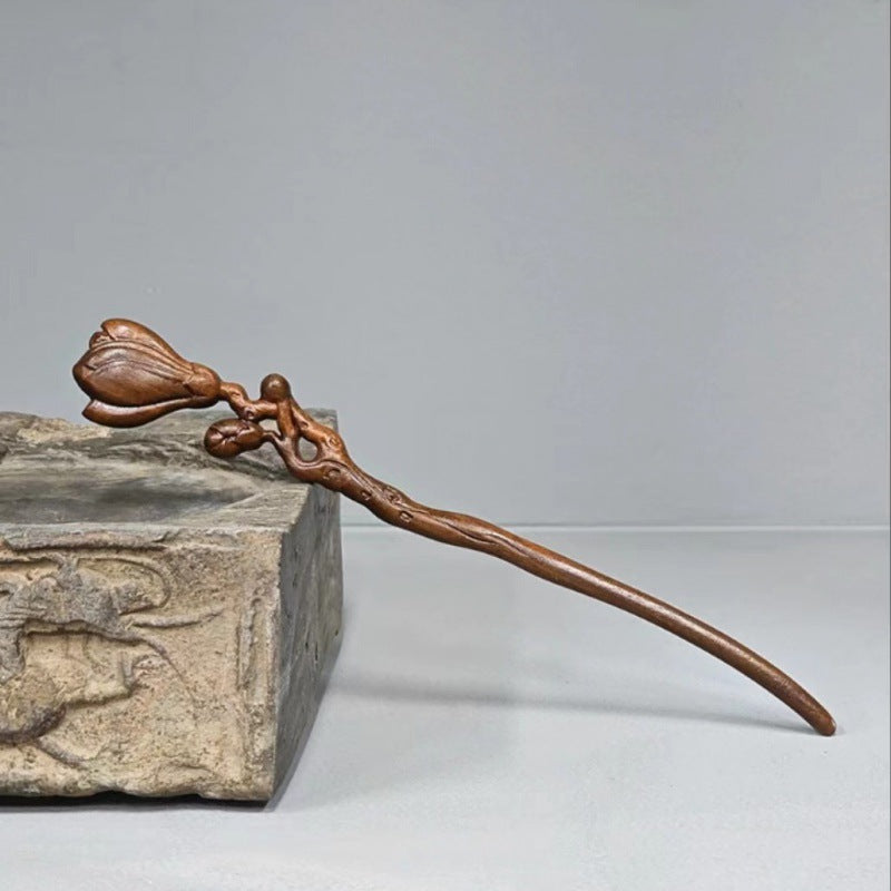 Wooden Women's Chinese Style Headdress Animal Hairpin