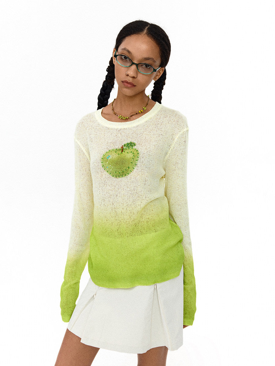Women's Relaxed-Style Slimming Long-Sleeve Knit Sweater