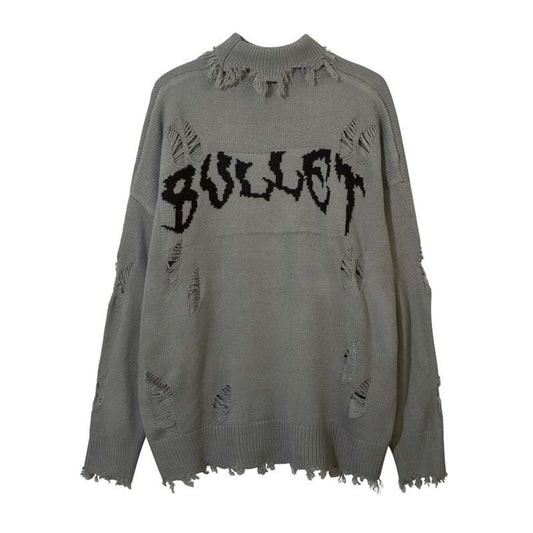 Street Tide Dark Department Letters Jacquard Sweater Men