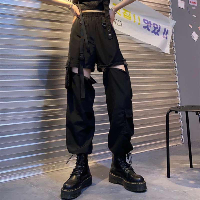 Loose Thin Detachable Straight Leg Workwear Casual Pants
