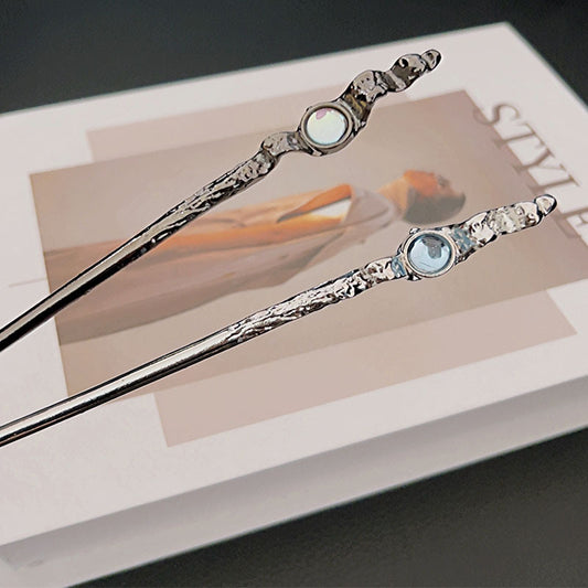 New Chinese Style Simple Moonstone Hairpin Back Head Plate