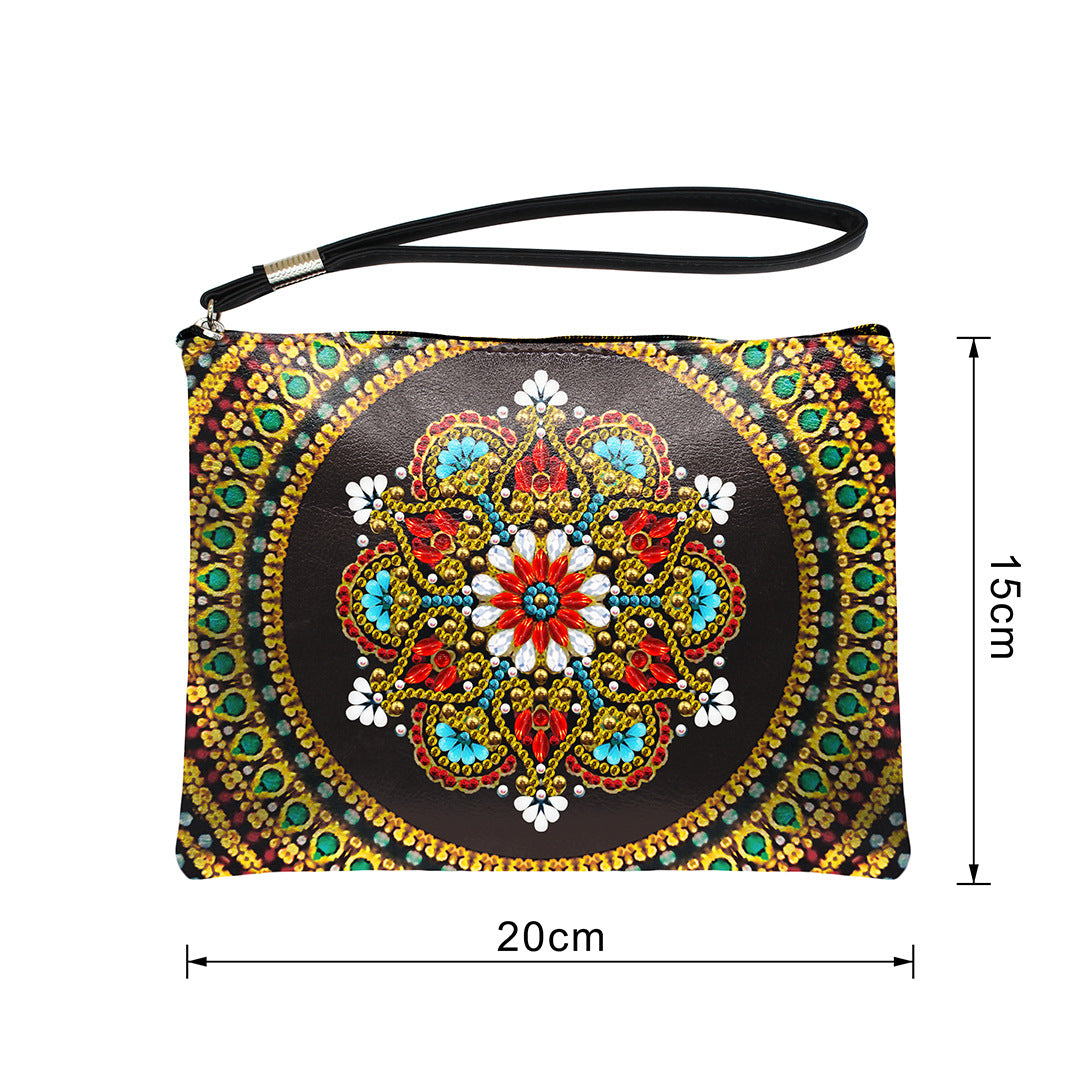 Diamond Drawing Cross DIY Wallet With Diamonds