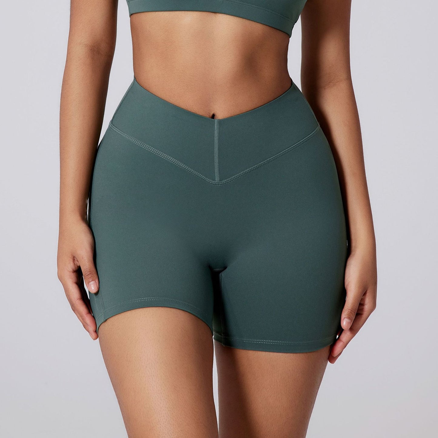 V-shaped Waist Tight High Waist Shaping Sports Peach Pants