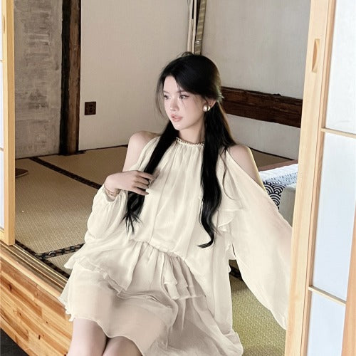 Pullover Chic Niche Pure Desire Chiffon Shirt